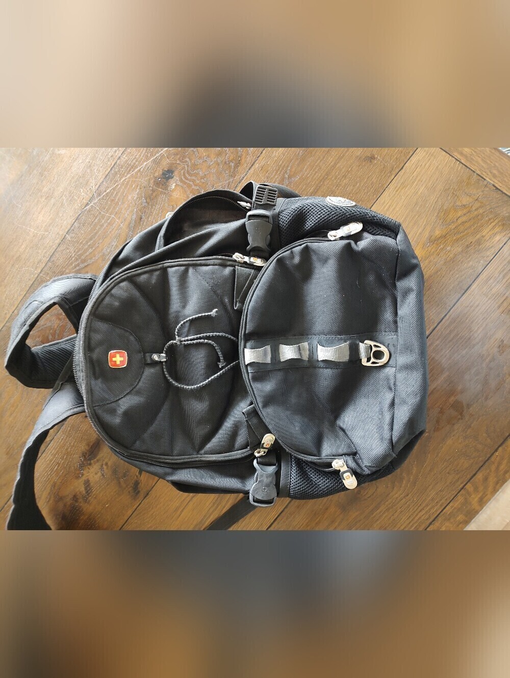 Rugged SwissGear Black Backpack w/ ScanSmart Technology #Rugged #travelfriendly
